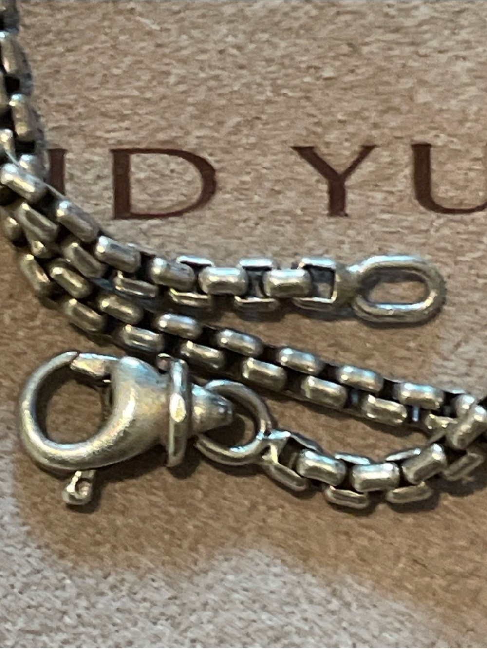 David Yurman Sterling Silver Black diamond Pavé Dog Tag Necklace 925 - Picture 3 of 6